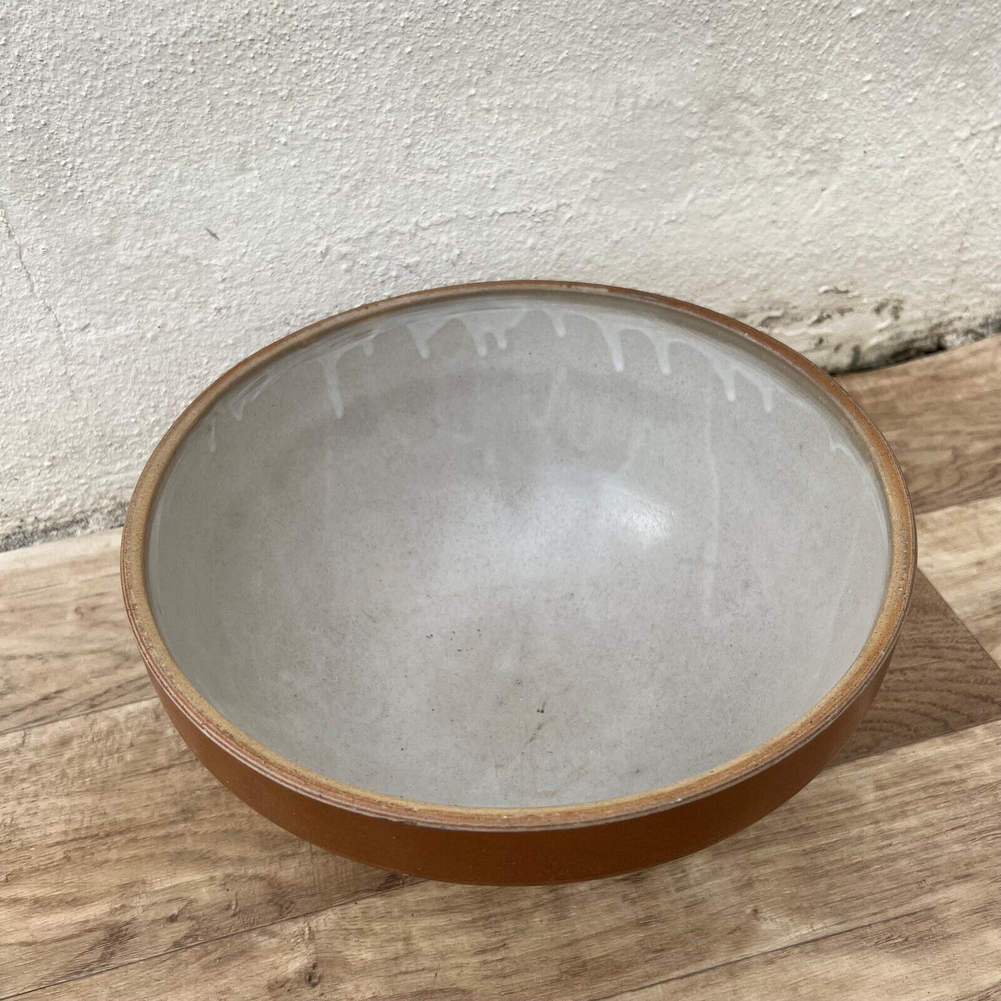 VINTAGE FRENCH STONEWARE SALAD MIXING BOWL TERRINE TIAN 11" 02102210 - Fleamarketfrance