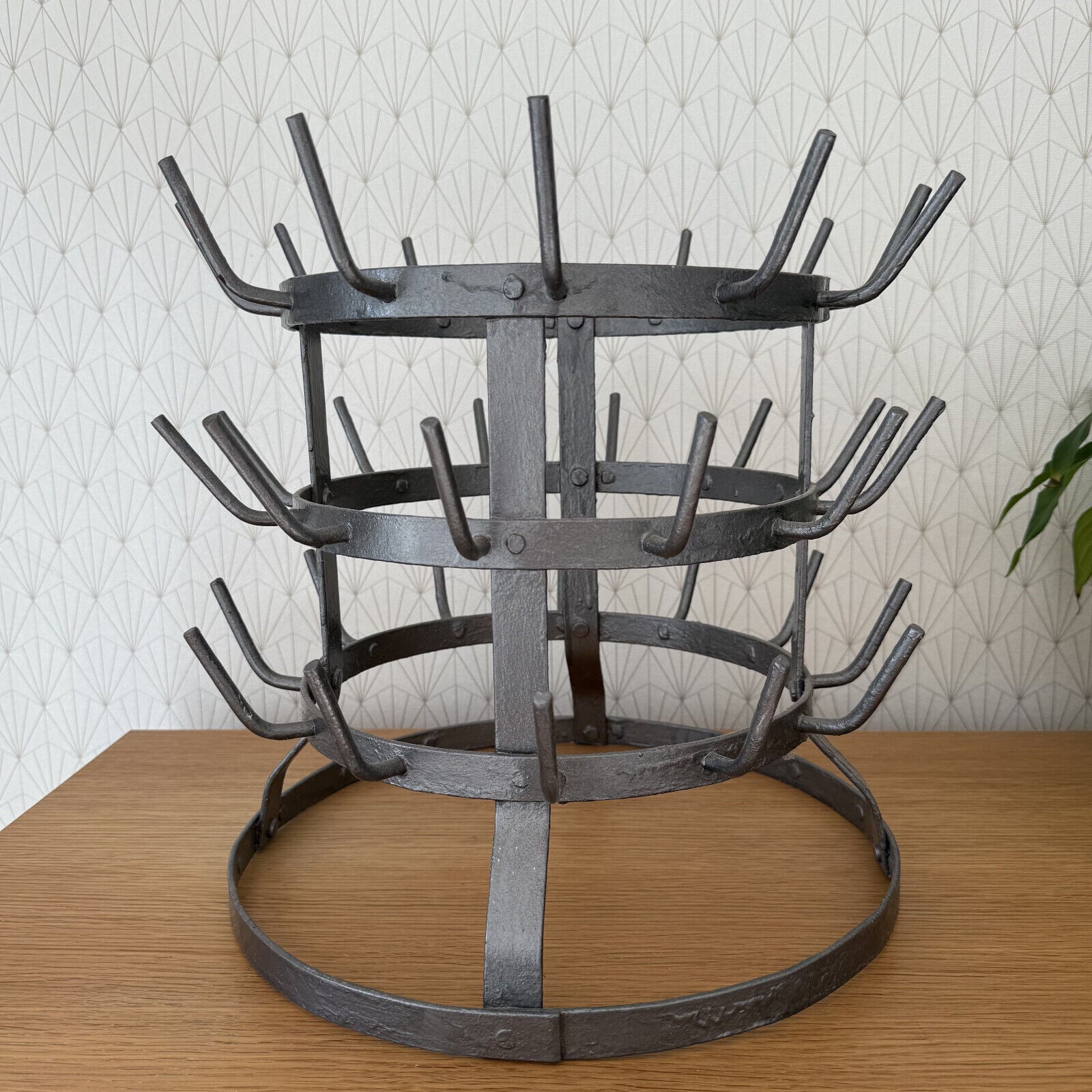 Vintage French Wine Champagne Bottle Drying Wine Rack hanger 0301256 - Fleamarketfrance