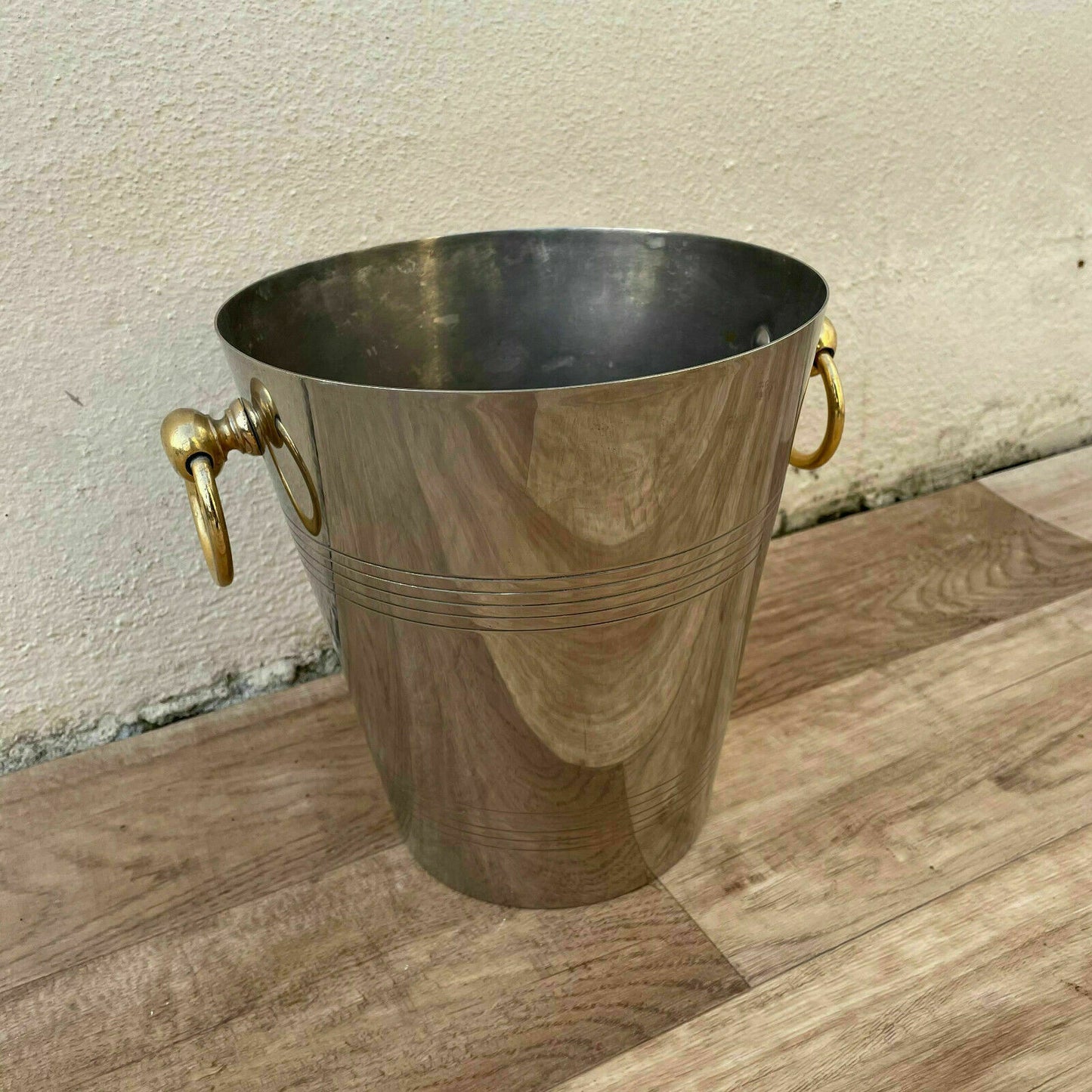 Vintage French Champagne French Ice Bucket Cooler METAL  1402214 - Fleamarketfrance