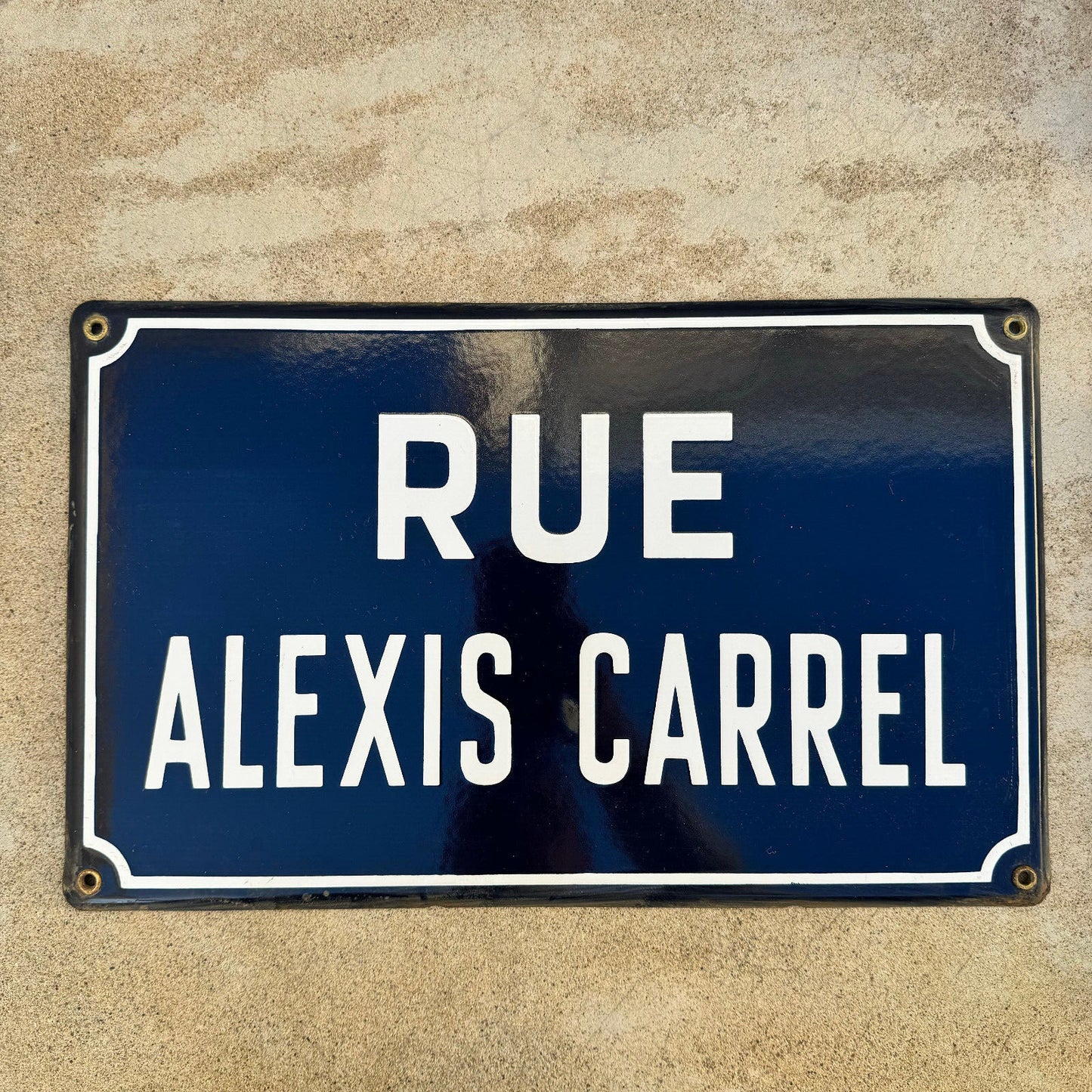 French Street Sign Rue Alexis Carrel Blue Enamel Vintage Plaque 13042434 Fleamarketfrance