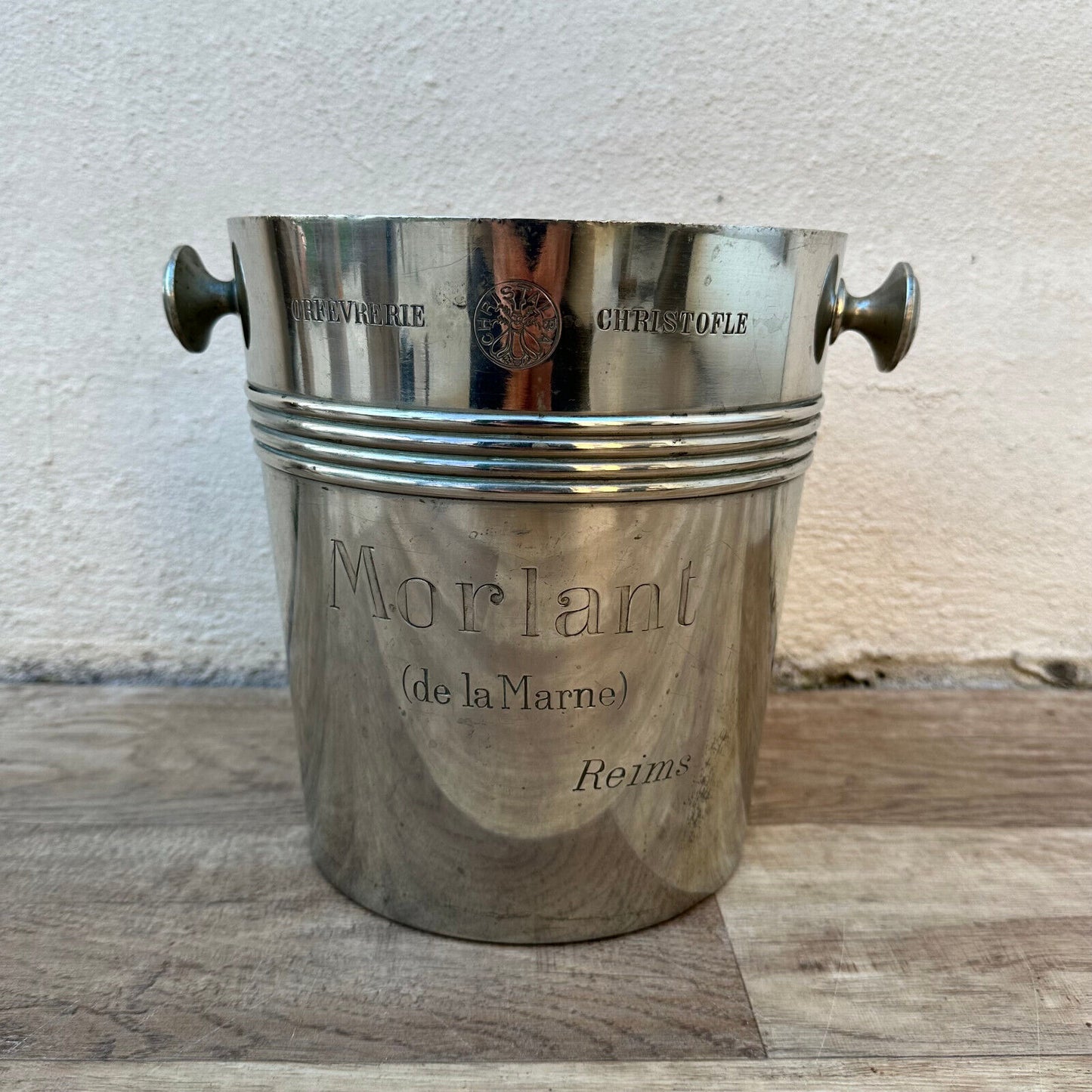 Vintage French Champagne Bucket Cooler Christofle Morlant silverplate 1903234 - Fleamarketfrance
