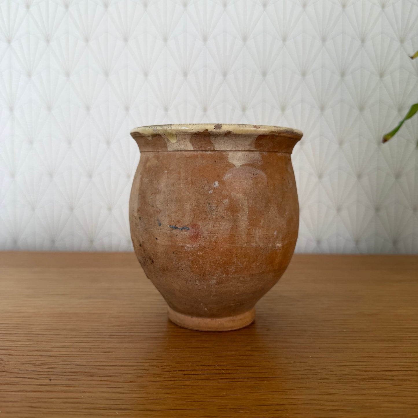 HANDMADE GLAZED BROWN ANTIQUE FRENCH HONEY POT TERRACOTTA 20102514