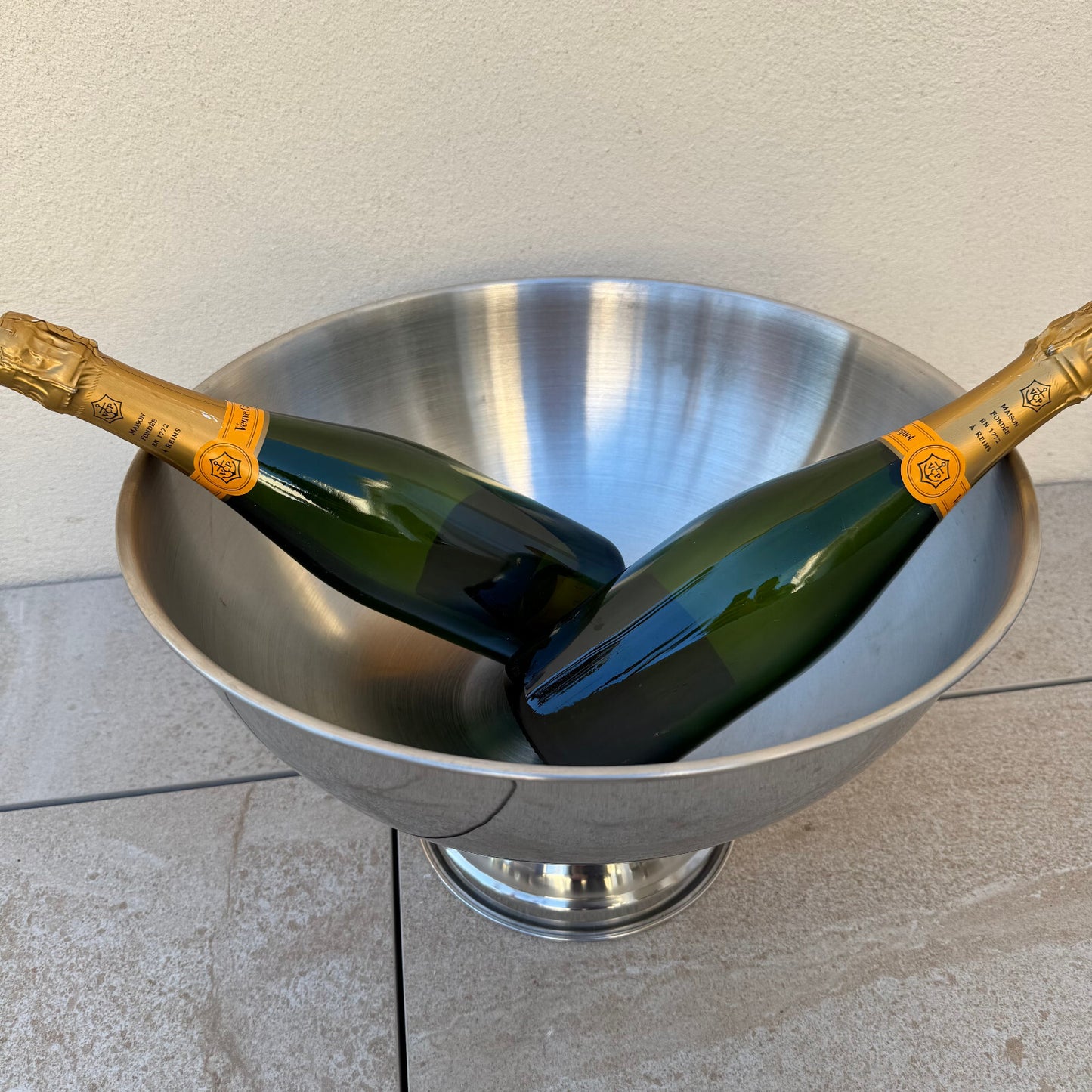 Vintage French Champagne Inox Ice Bucket Cooler Basin 1604253