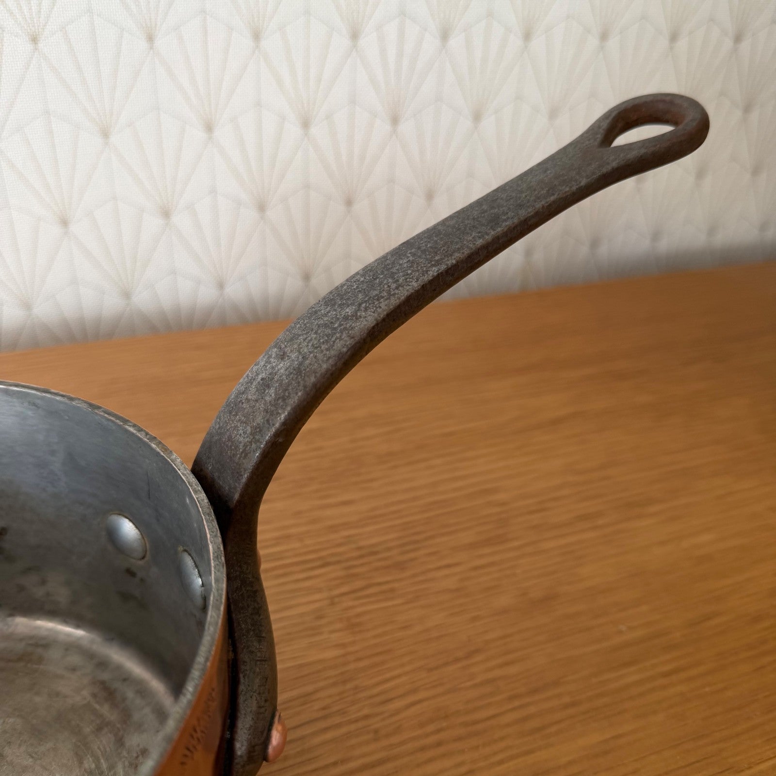 Vintage French E.Dehillerin Paris Hammered Copper Saucepan Tin Lined 1606263 Unbranded