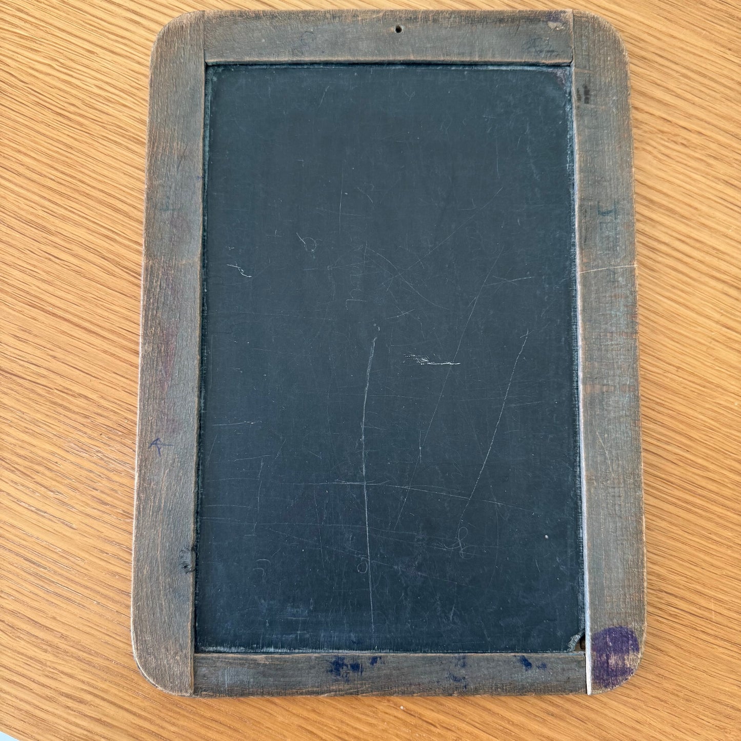 Antique French School Slate Board Double Sided Chalkboard 10.75" 09022523 Fleamarketfrance