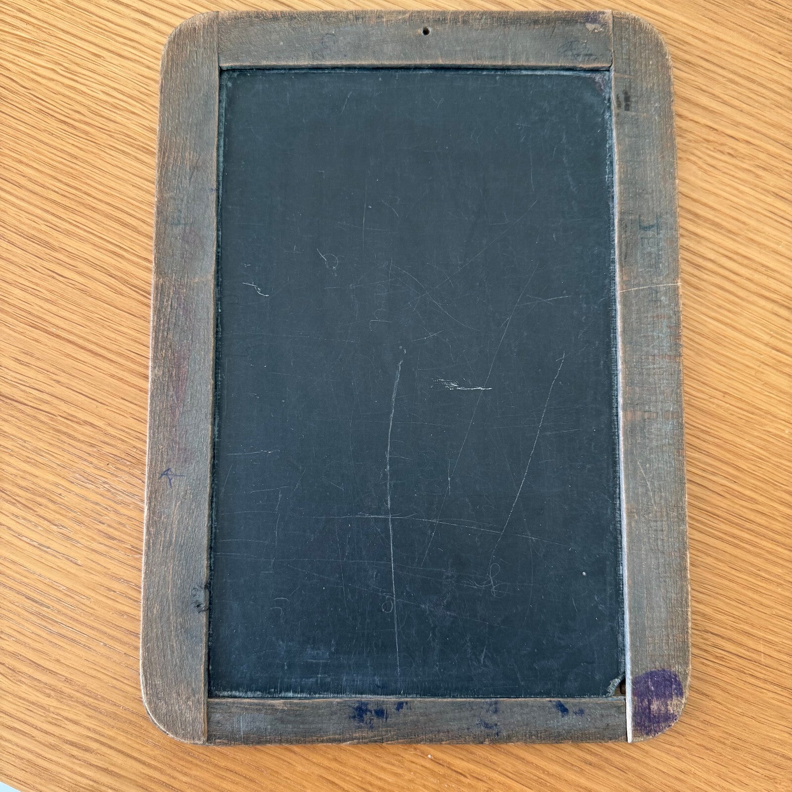 Antique French School Slate Board Double Sided Chalkboard 10.75" 09022523 Fleamarketfrance