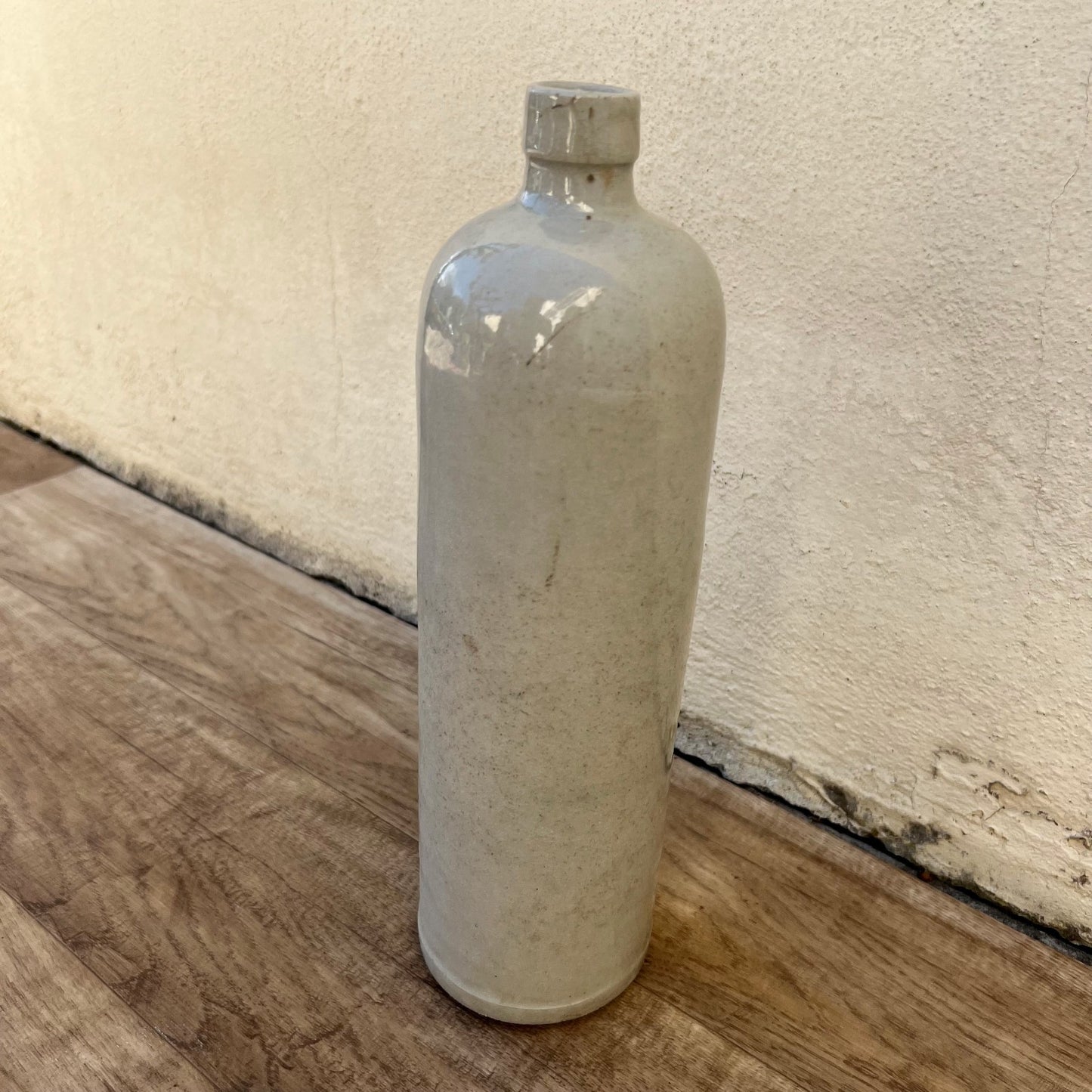 French Stoneware Bottle Vintage Ceramic Wine Water Jug Gray Pottery 2912252 Unmarked