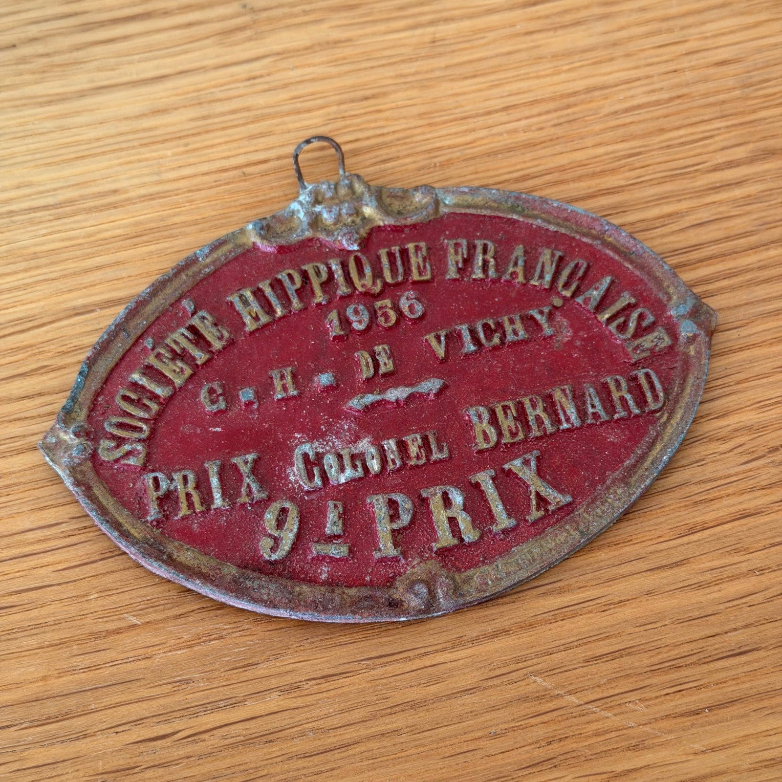 French Horse Show Medal Vintage Equestrian Prize Vichy 1956 1301268 Fleamarketfrance : French vintage and antique decor
