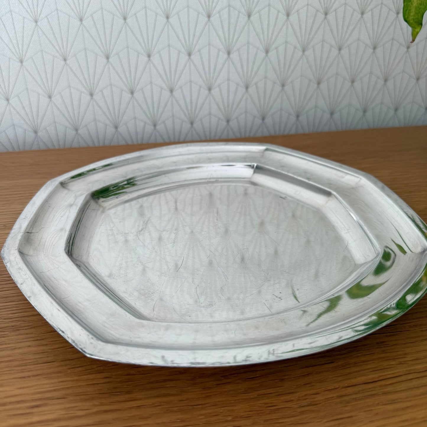 French Silver Plated Oval Serving Tray Metal Blanc Vintage 30cm 1807255 Fleamarketfrance