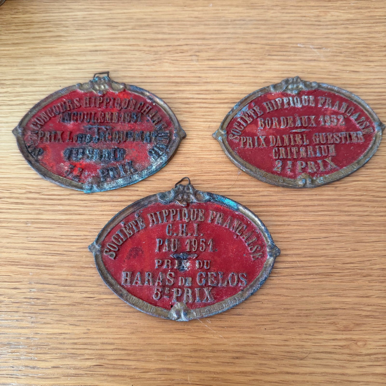French Vintage Horse Show Prize Medals Agricultural Awards 1950s 0802261 Fleamarketfrance