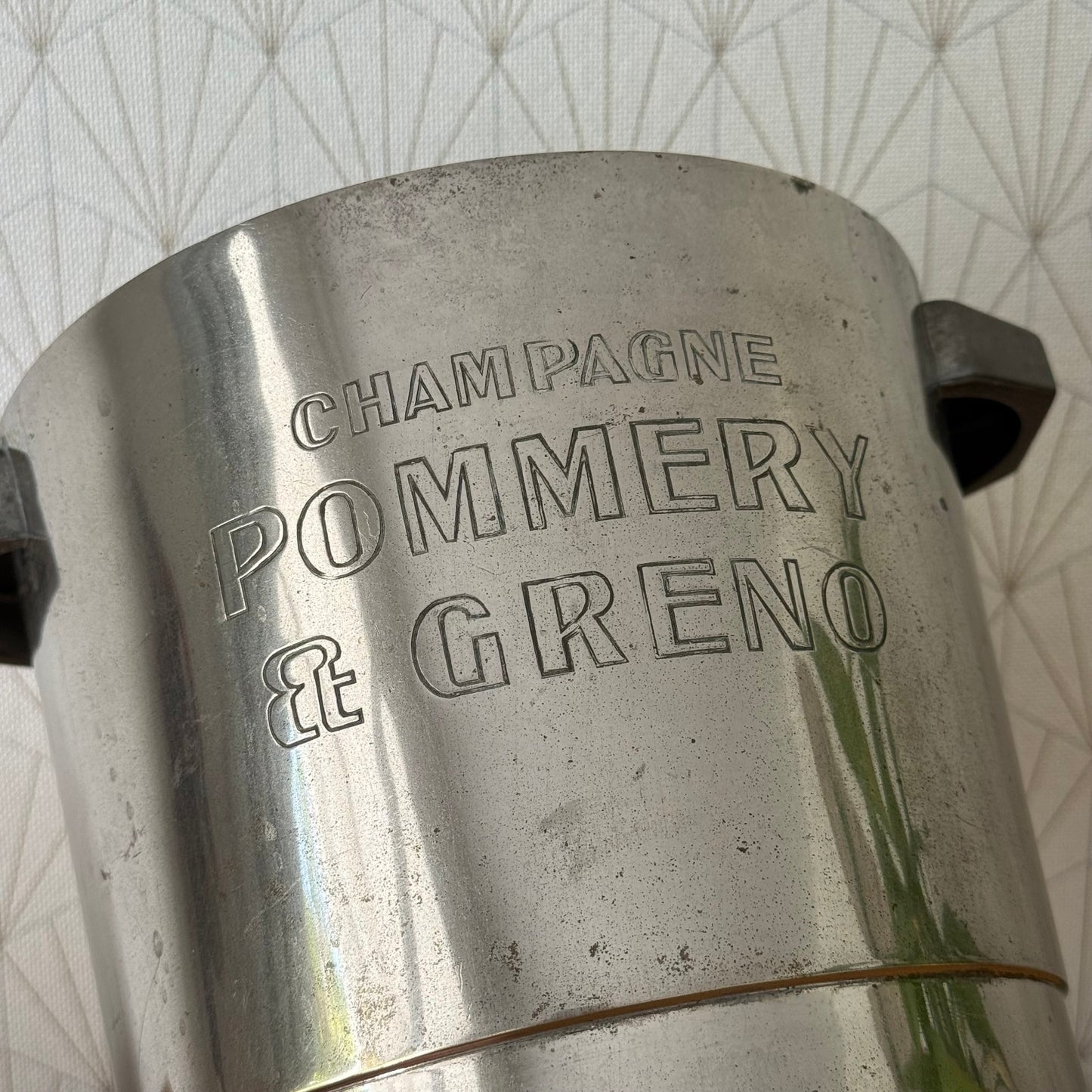 Vintage French Champagne Silverplate Ice Bucket Cooler Pommery  0809258