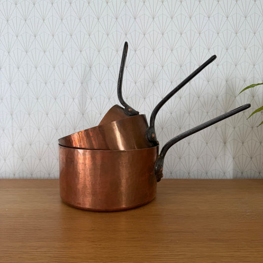 French Copper Pans Set 3 Tin Lined Grands Magasins du Louvre Paris 230711 Unbranded