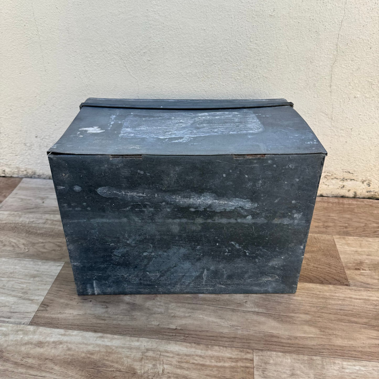 French Metal Toolbox Vintage Industrial Storage Case Gray Paint 1206242 Fleamarketfrance