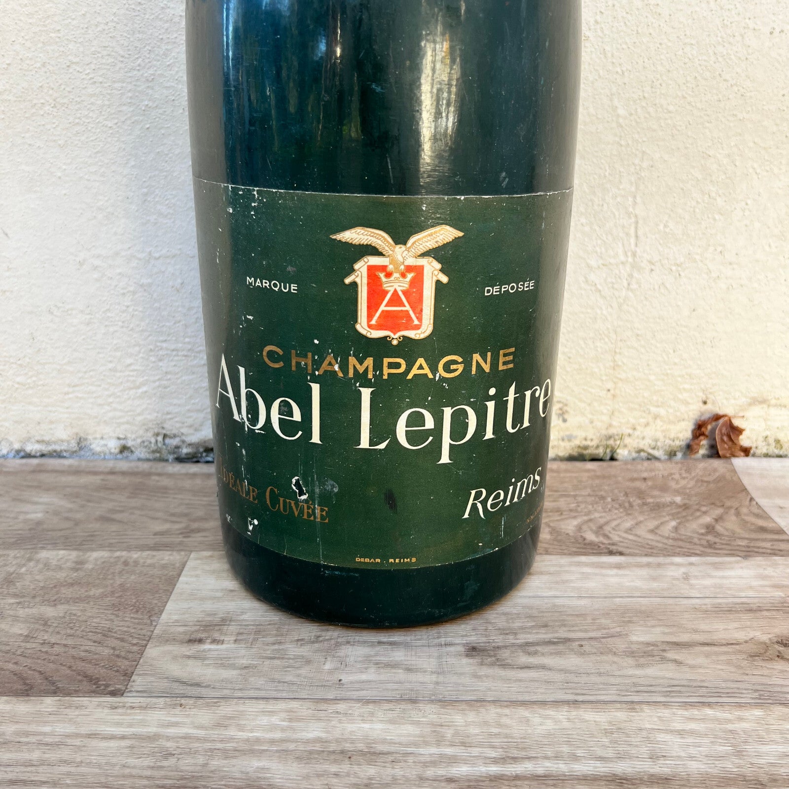 Vintage Abel Lepitre Champagne Display Bottle French Advertising 25" 2110221 Moet & Chandon