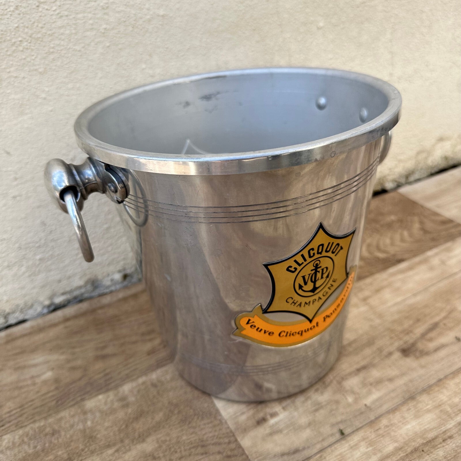Vintage Veuve Clicquot Ice Bucket French Champagne Cooler Aluminum 12092422 Veuve Clicquot