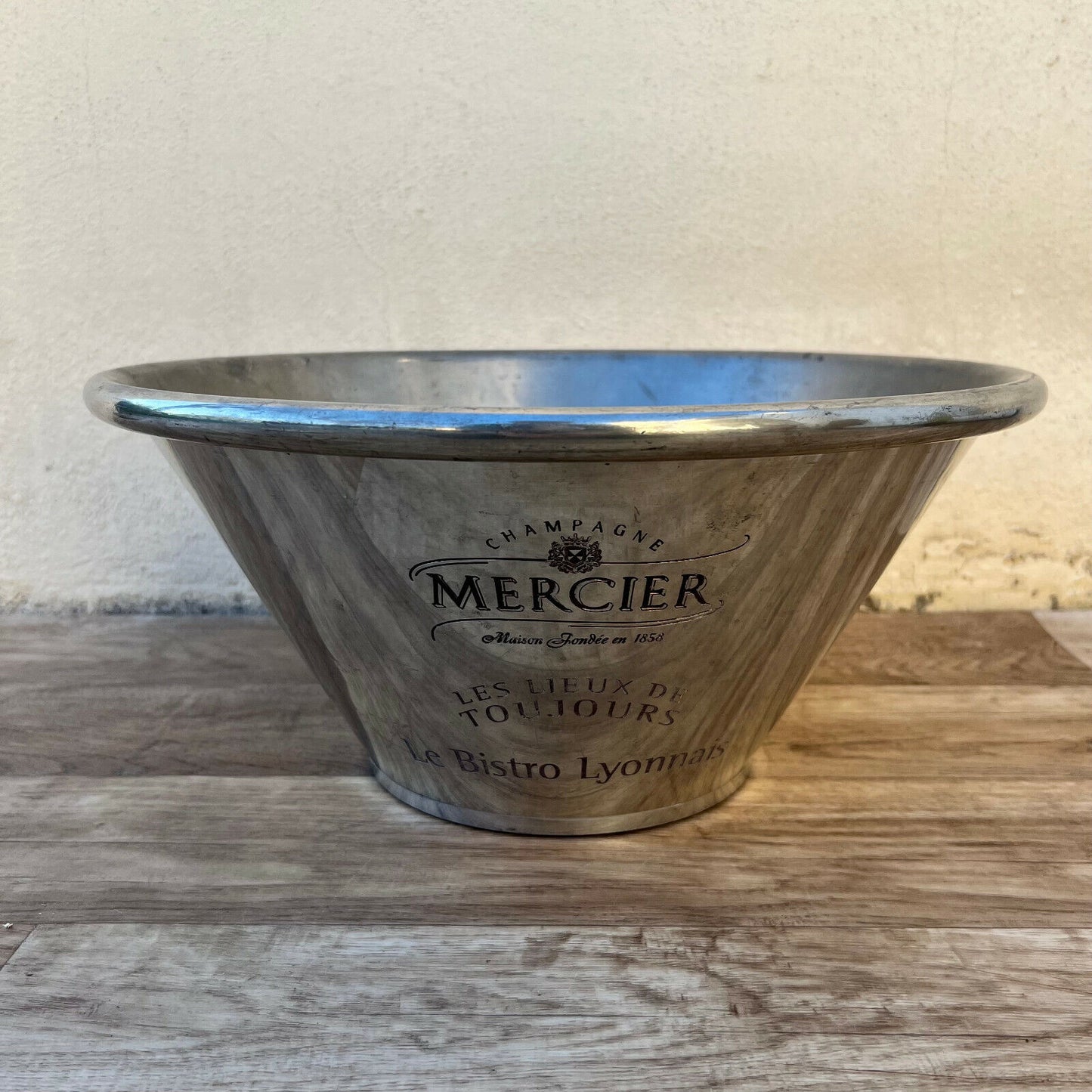 Vintage French Champagne Tin Bucket Cooler  MERCIER 21032212 - Fleamarketfrance