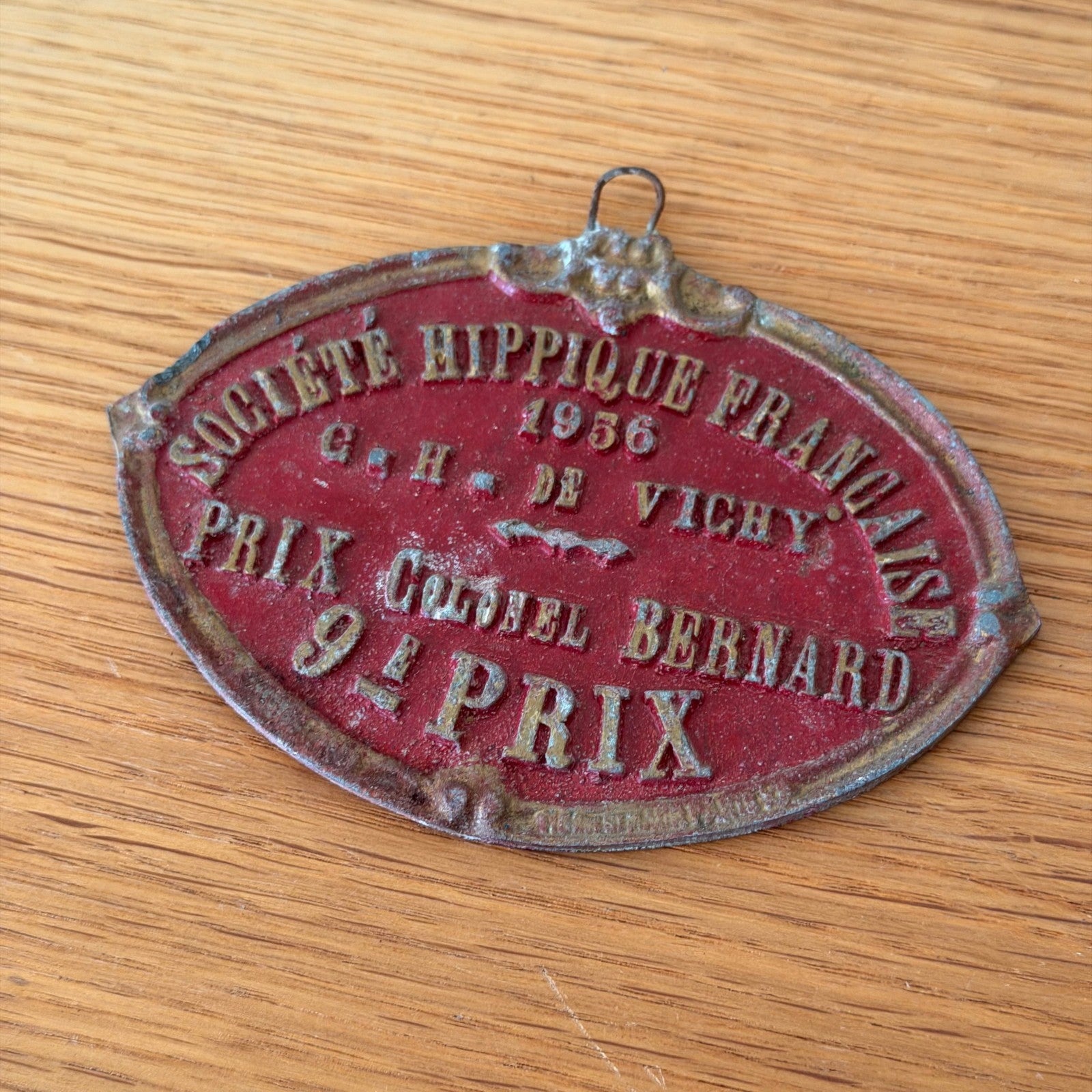 French Horse Show Medal Vintage Equestrian Prize Vichy 1956 1301268 Fleamarketfrance : French vintage and antique decor