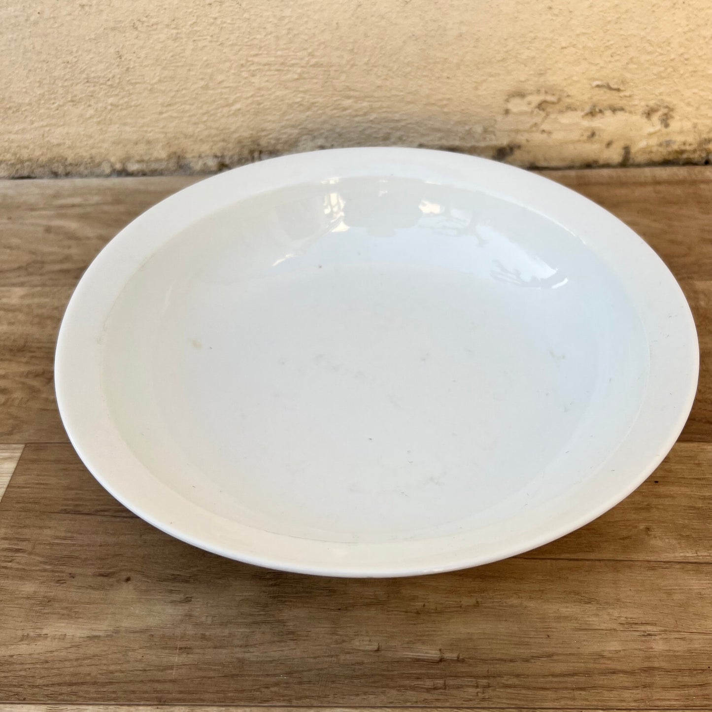 French Vintage Porcelain Bowl White Fruit Serving Farmhouse 1950s 2609228 Unmarked