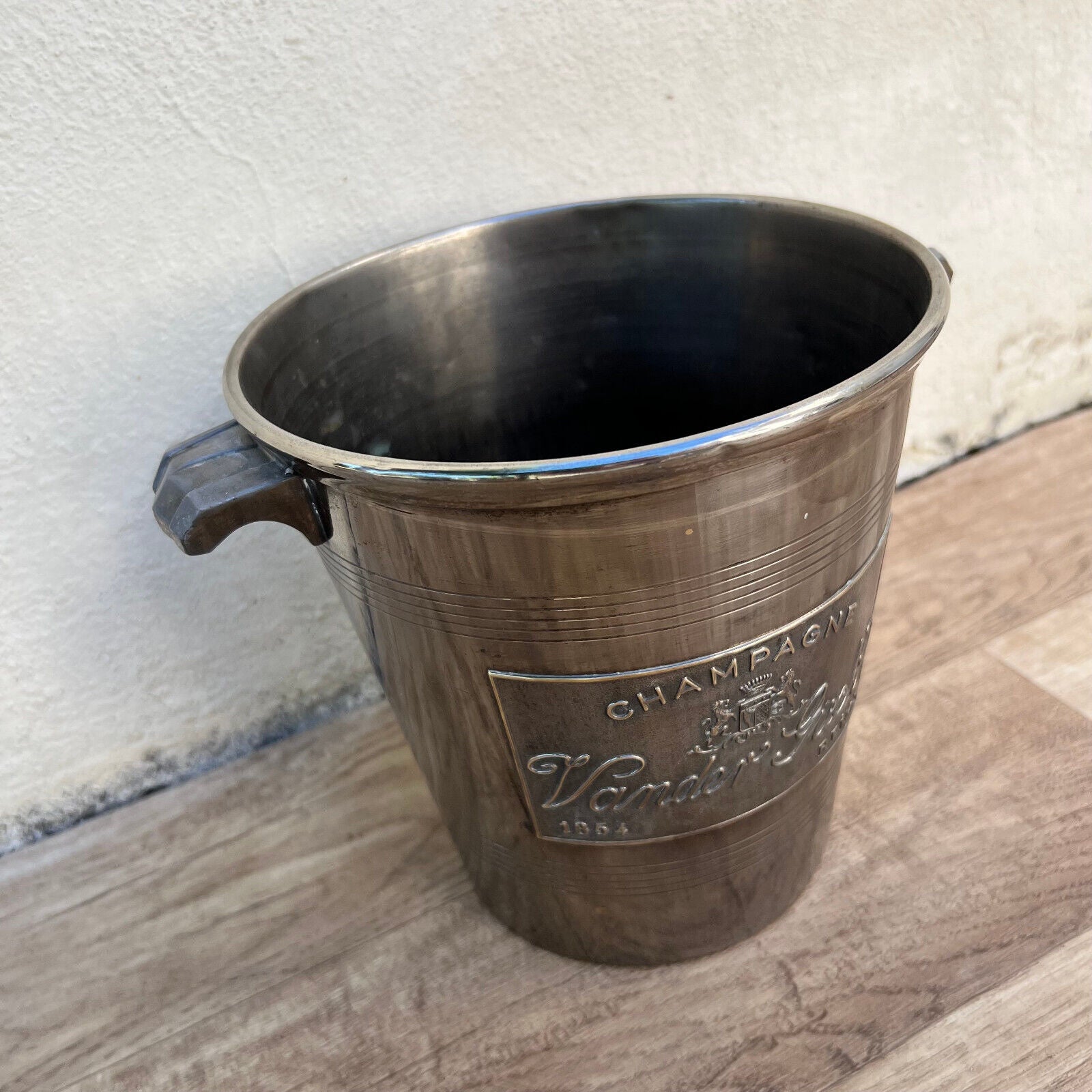 Vintage French Champagne Silverplate Bucket Cooler silverplate Vander 2107224 - Fleamarketfrance