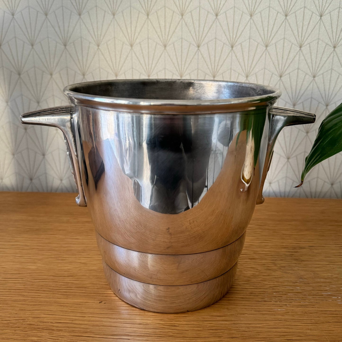 French Silver Plated Champagne Bucket Ice Cooler Art Deco Vintage 0703242 Fleamarketfrance