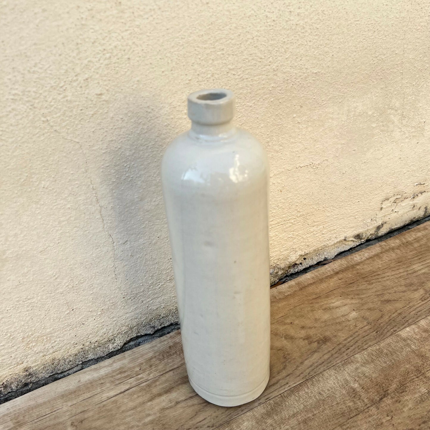 Vintage French Stoneware Bottle Ceramic Wine Water Jug 10.5" 0403227 Unmarked