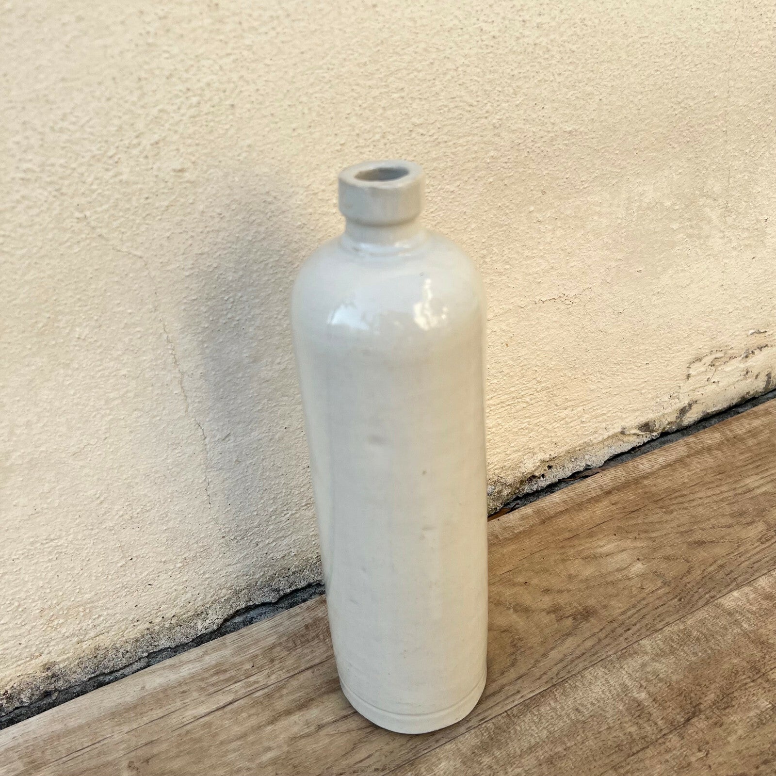 Vintage French Stoneware Bottle Ceramic Wine Water Jug 10.5" 0403227 Unmarked