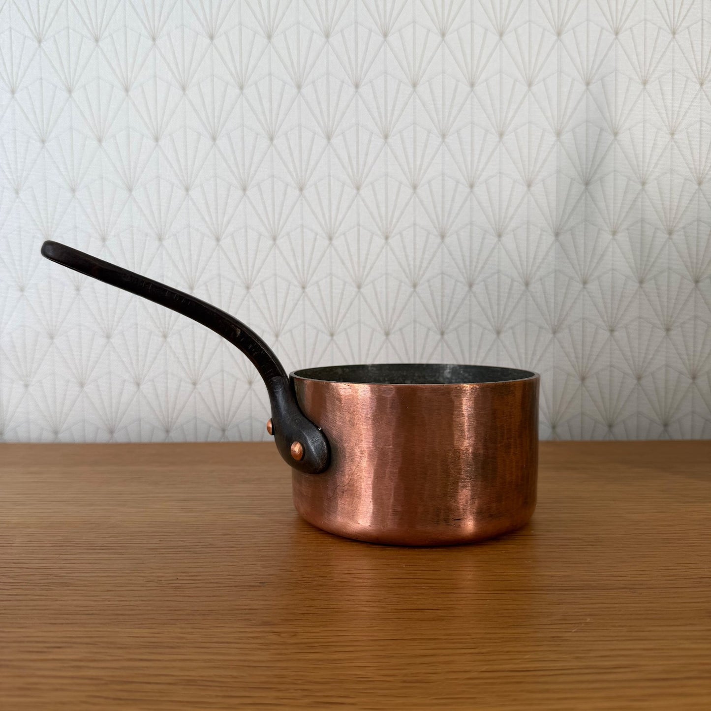 French Copper Pan Dehillerin Paris Vintage Tin Lined Hammered 2905261 DEHILLERIN