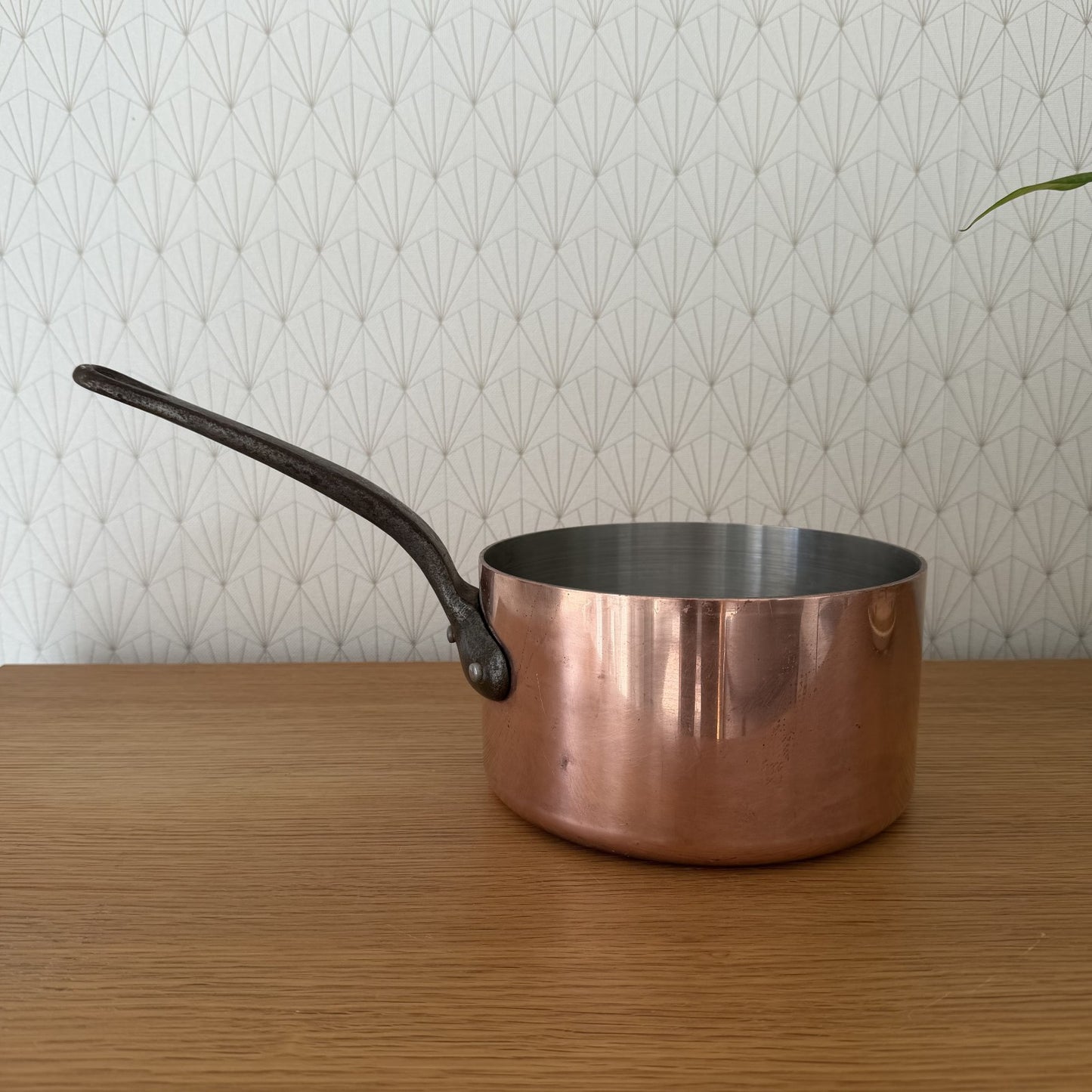 French Copper Saucepan 20cm Cast Iron Handle Vintage Cookware 1302262 Unbranded