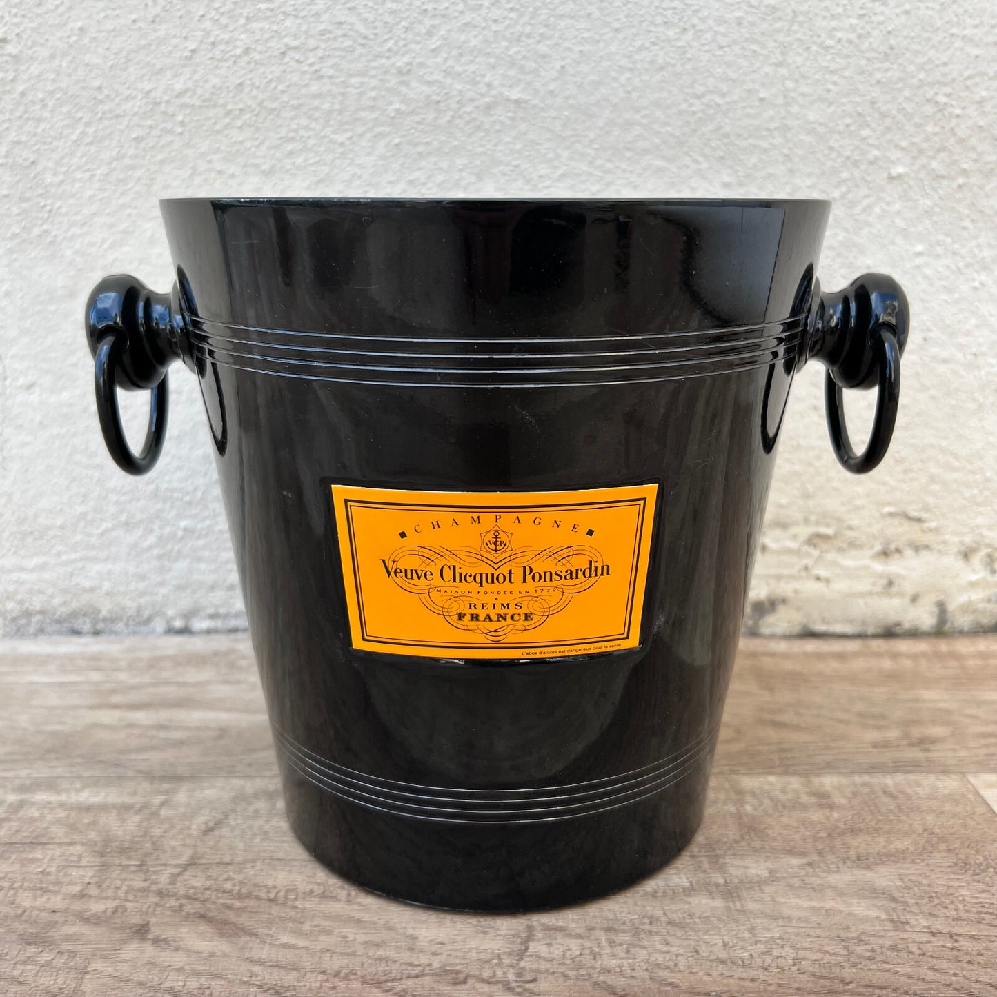 Vintage French Veuve Clicquot Ice Bucket Champagne Cooler Black 15122410 Fleamarketfrance