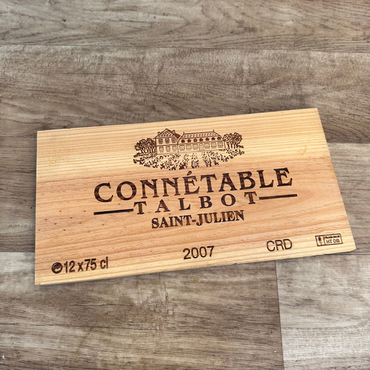French Wine Crate Panel Connetable Talbot Saint-Julien 2007 Wood 10022421 Connétable Talbot