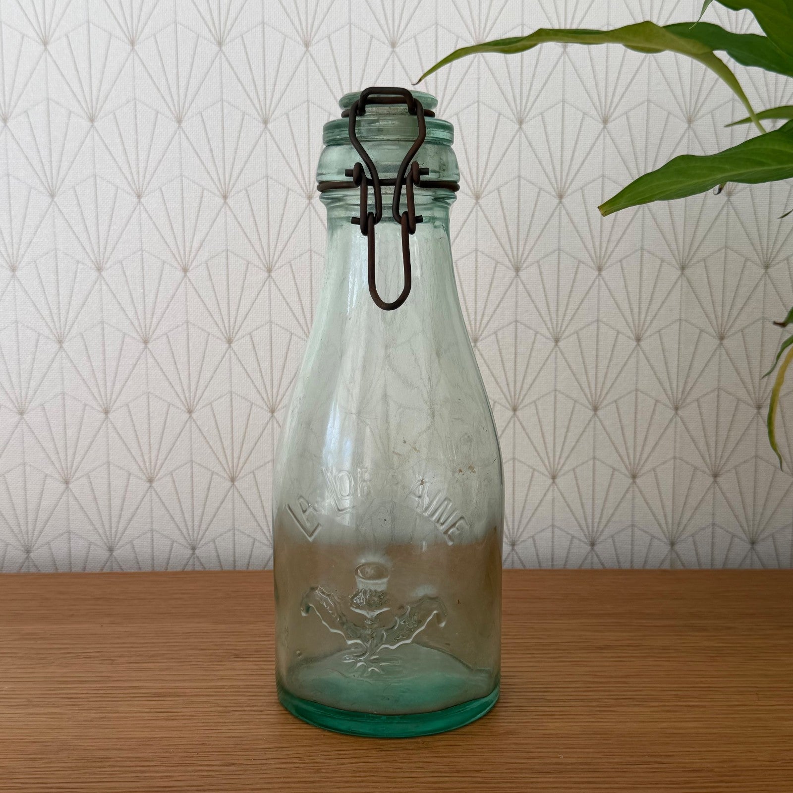 French Preserve Jar La Lorraine Swing Top Glass Stopper Vintage 1305264 Fleamarketfrance