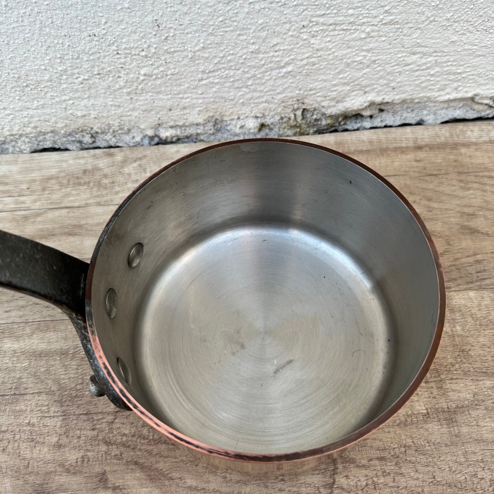 French Copper Saucepan Tin Lined Dehillerin Professional Cookware 20062414 Unbranded