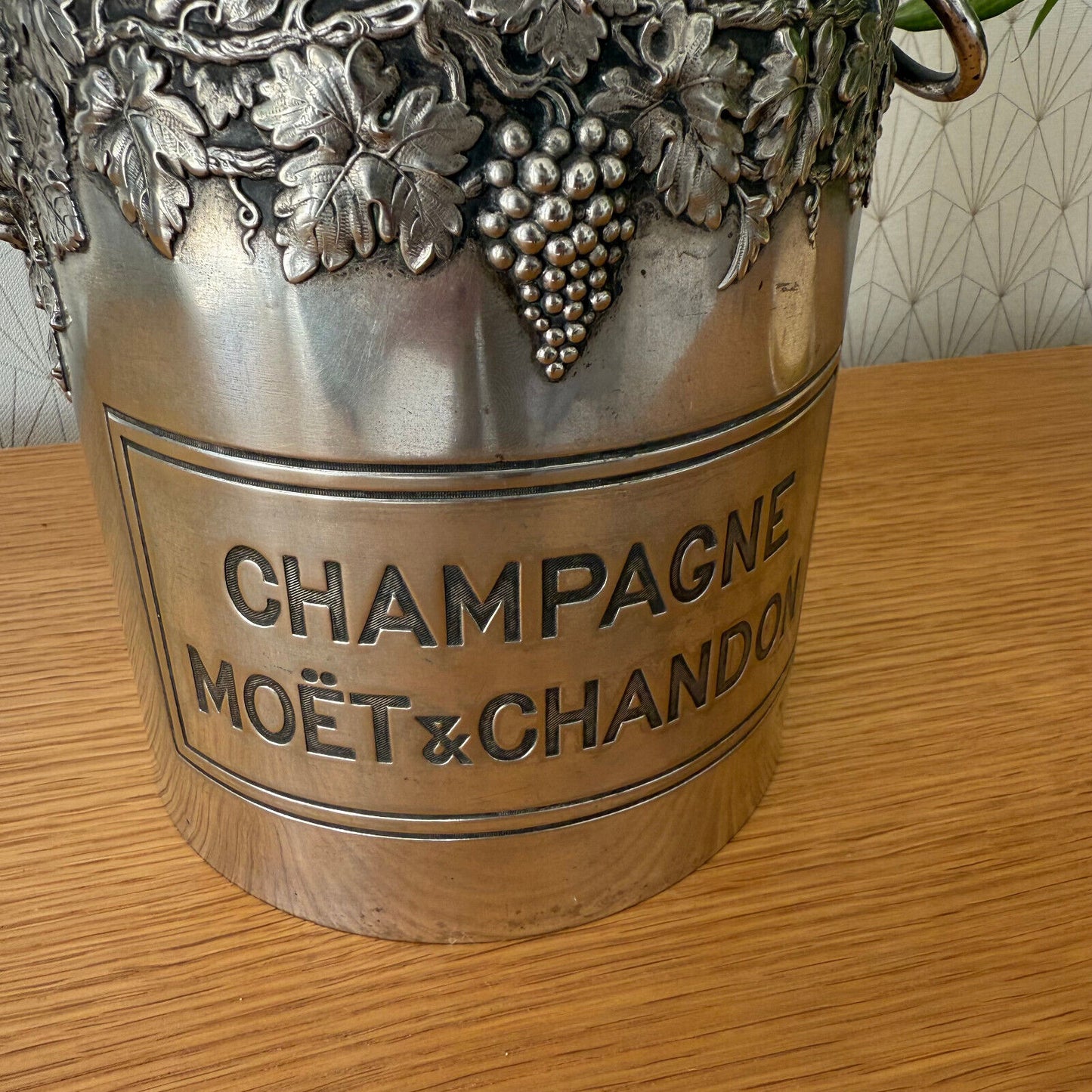 Vintage French Champagne French Ice Bucket Cooler France MOET Silverplate0904253