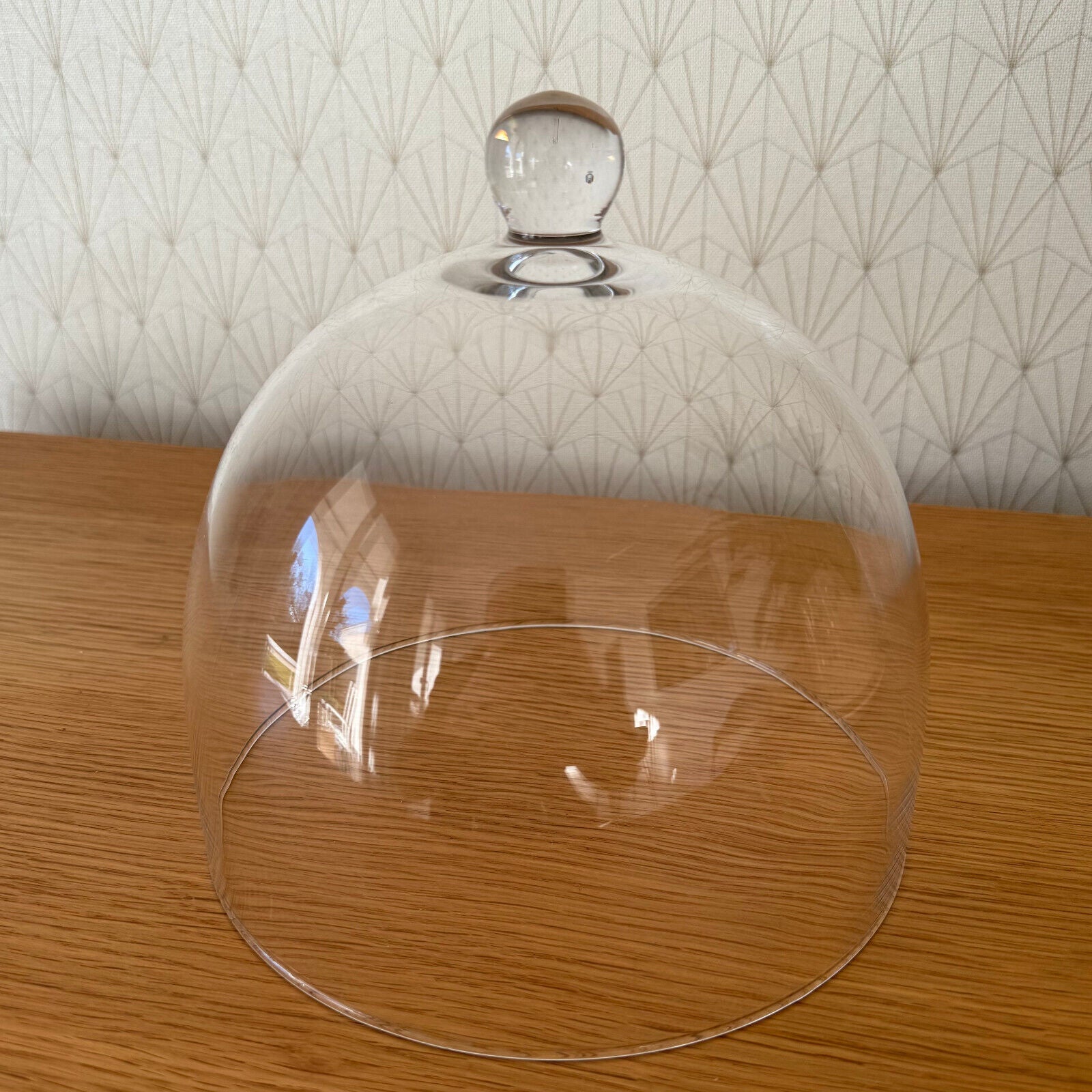 Vintage French Fromage Cheese Glass Bell Garden Cloche Dome Bell 24012510 - Fleamarketfrance