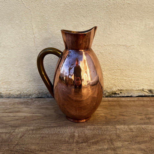Vintage French wine water Pitcher Copper 1012221 Fleamarketfrance