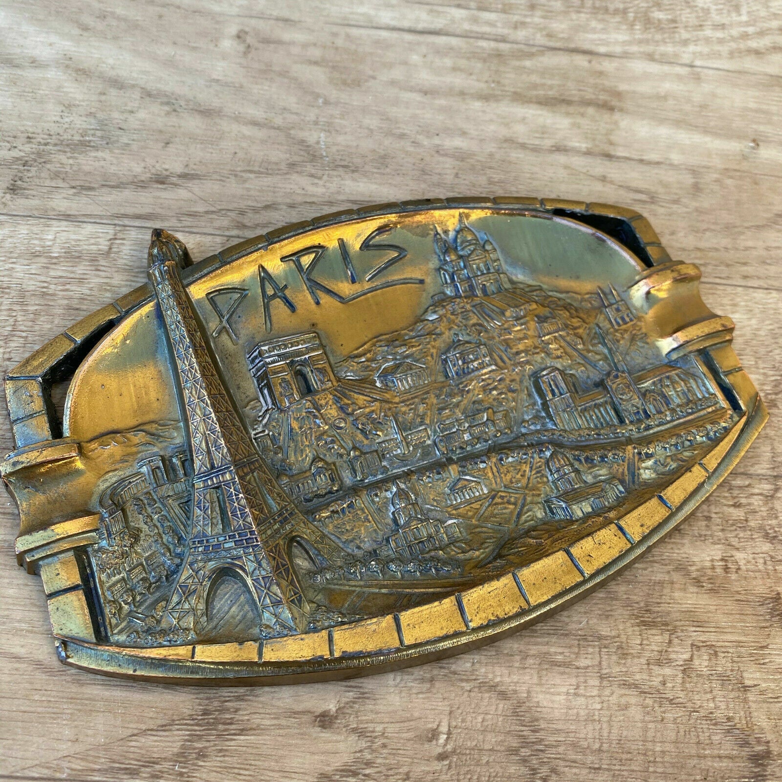 Vintage Brass Paris Souvenir Ashtray Eiffel Tower French Metal 20092012 Fleamarketfrance