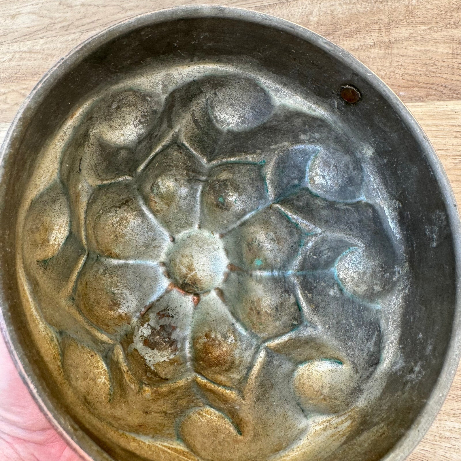 French Copper Bundt Mold Tin Lined Cake Jelly Villedieu Vintage 04082412 Fleamarketfrance