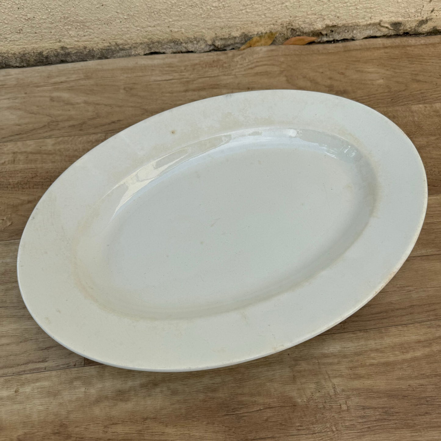 Vintage French Luneville Platter White Ironstone Serving Dish 14.75" 2908242 Lunéville
