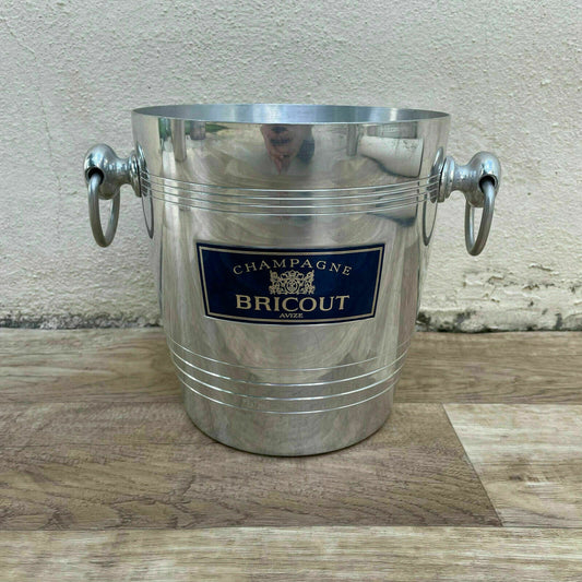 Vintage French Champagne Bucket Bricout Ice Cooler Silver Metal 1110213 Bricout