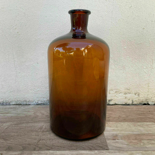 French Hand Blown Antique Apothecary Jar Bottles AMBER 26072125 - Fleamarketfrance