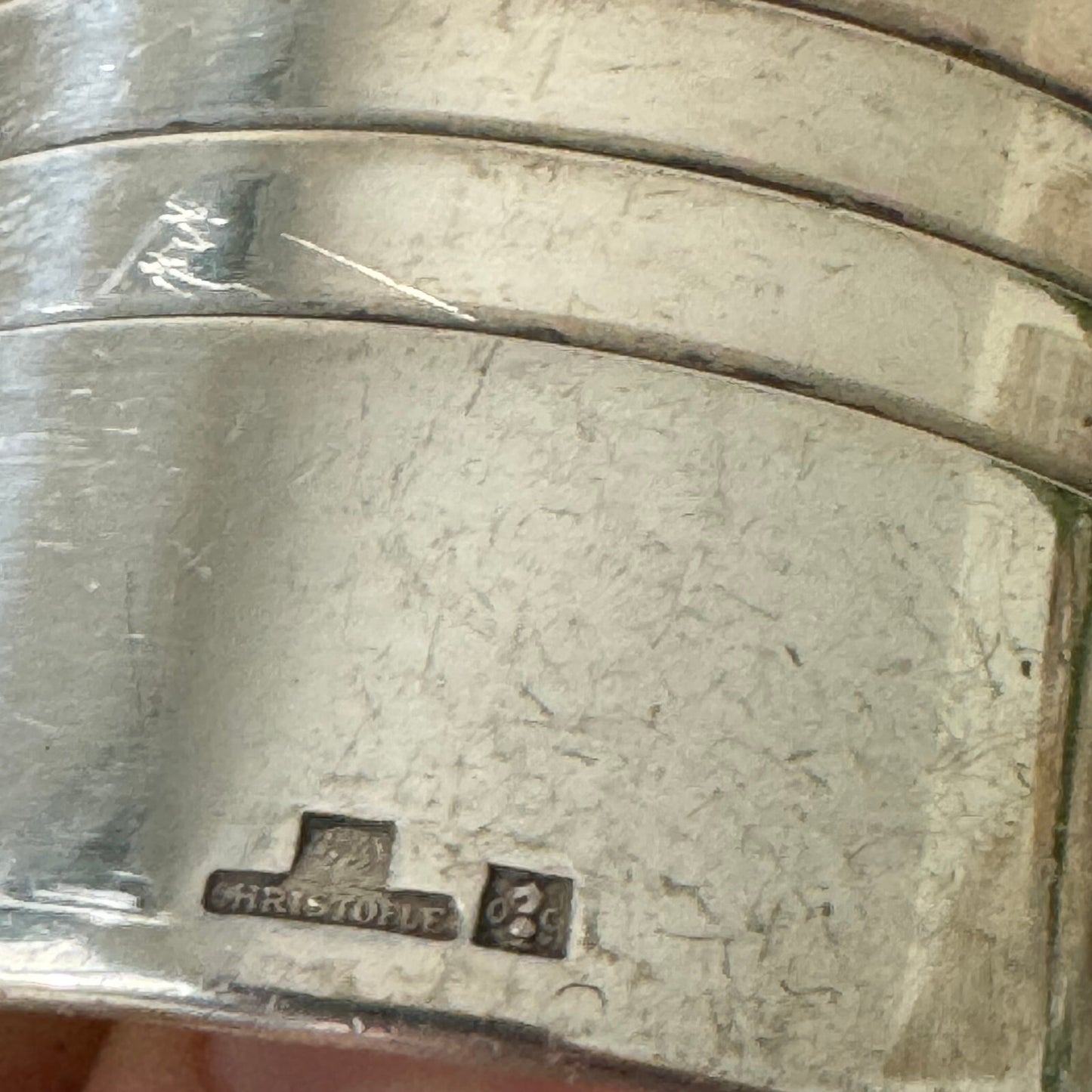 CHRISTOFLE FRANCE SILVERPLATE ANTIQUE NAPKIN RING 08052410 Christofle
