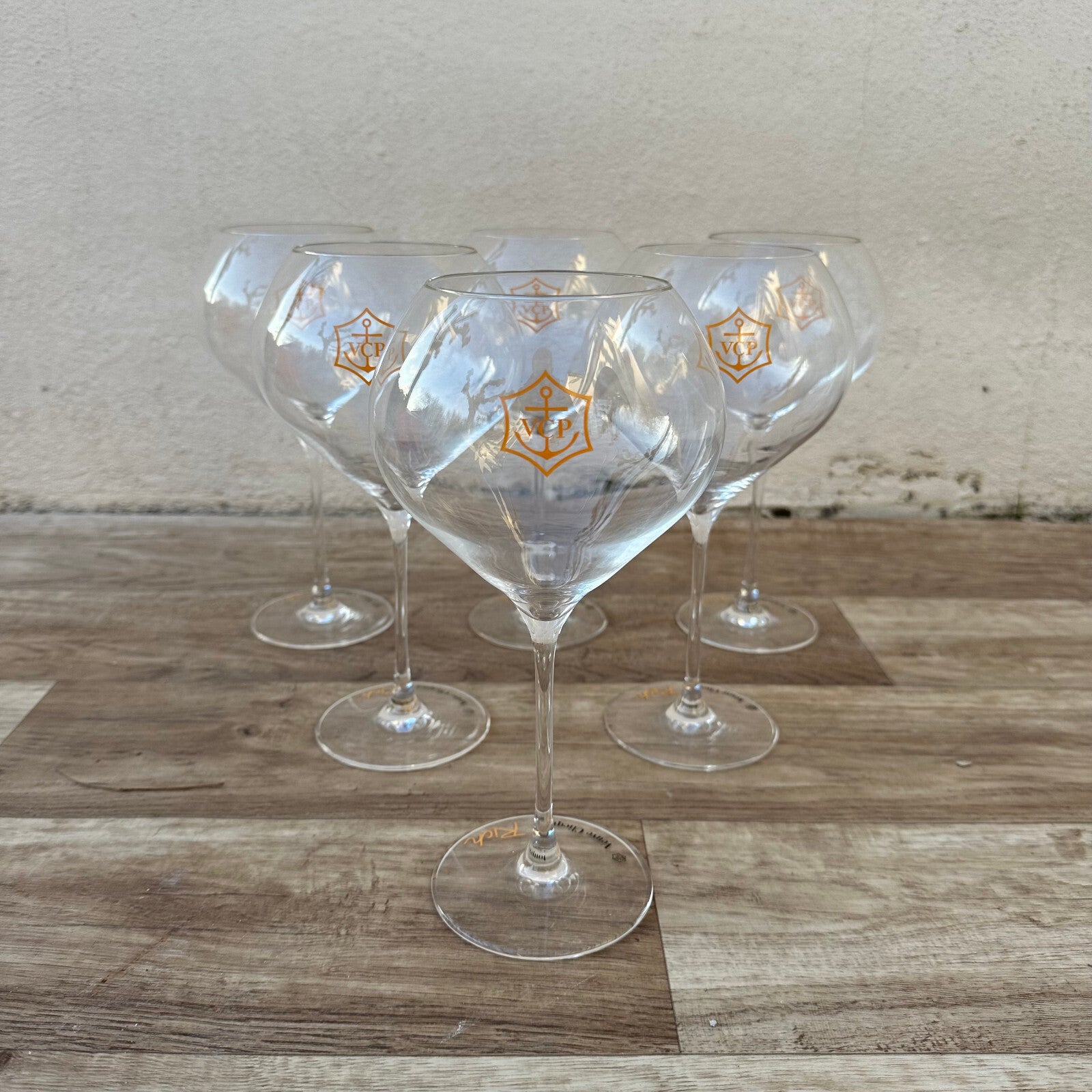 Veuve Clicquot Rich Orange Champagne Glasses Set of 6 Coupe Flute 1403232 Veuve Clicquot