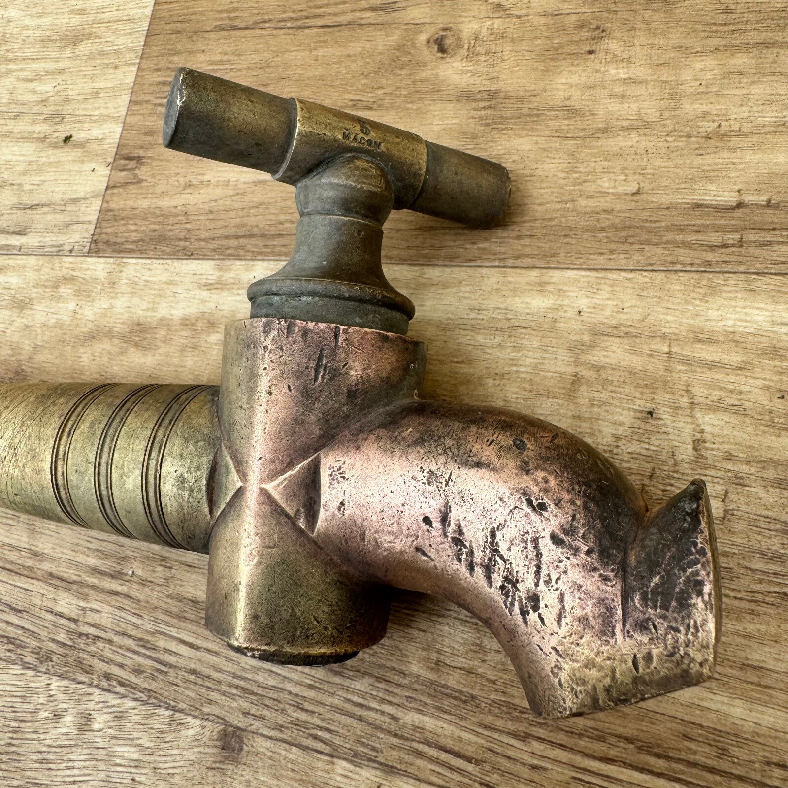 Vintage French Brass Tap Macon Bronze Faucet Antique Water Spigot 0605249 Macon