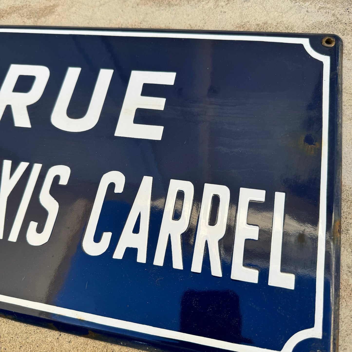 French Street Sign Rue Dr Alexis Carrel Blue Enamel Vintage 13042431 Fleamarketfrance