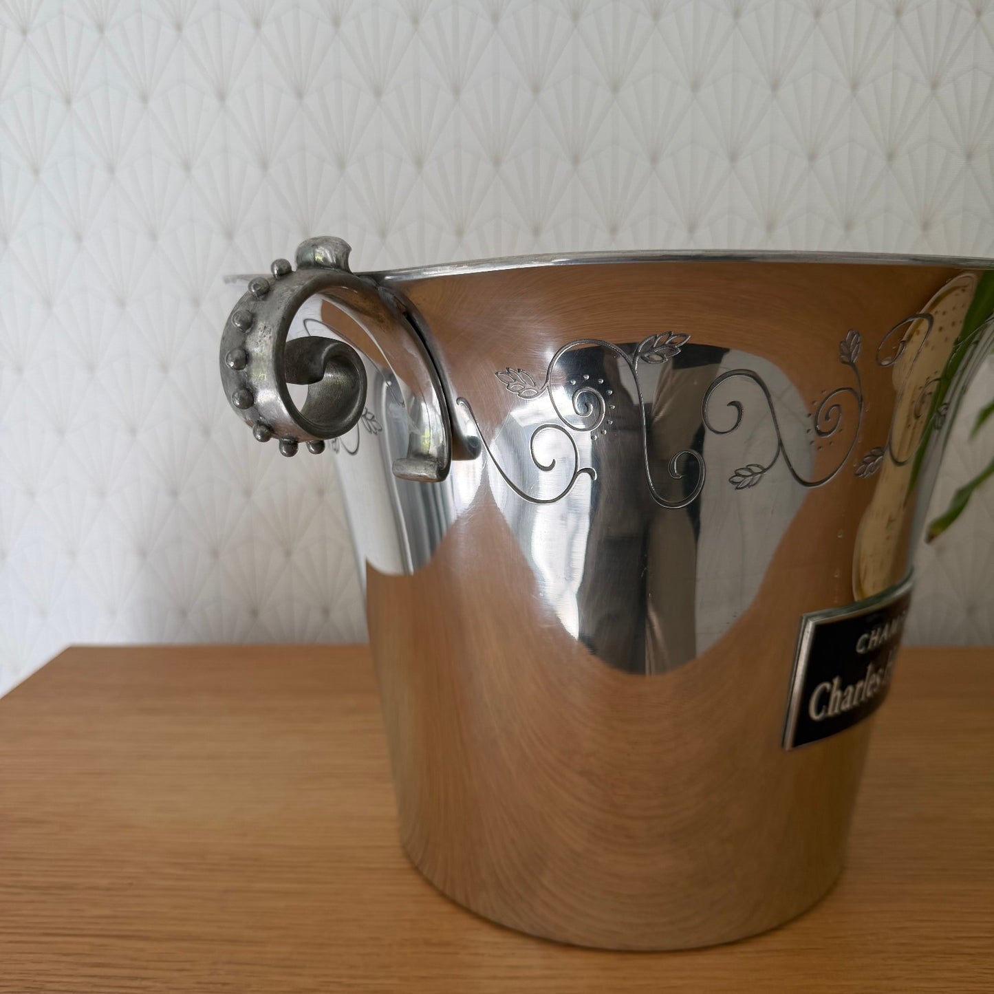 Vintage Charles Heidsieck Champagne Bucket French Wine Cooler Tin 2010251 Fleamarketfrance : French vintage and antique decor
