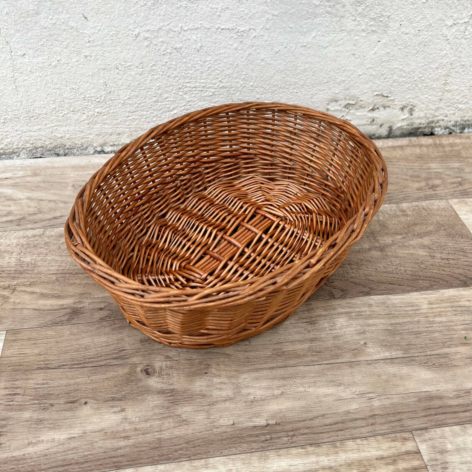 Vintage French Wicker BAGUETTE BREAD BASKET 13052213 - Fleamarketfrance