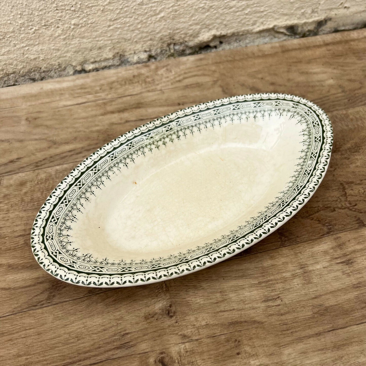 French Porcelain Small Tray Plate made in France terre de fer ironstone 2703225 - Fleamarketfrance