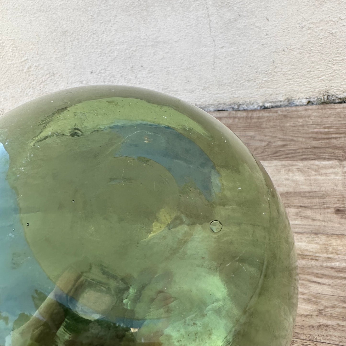 Antique French Glass Demijohn Green Dame Jeanne Bottle 10" 2509246 Fleamarketfrance