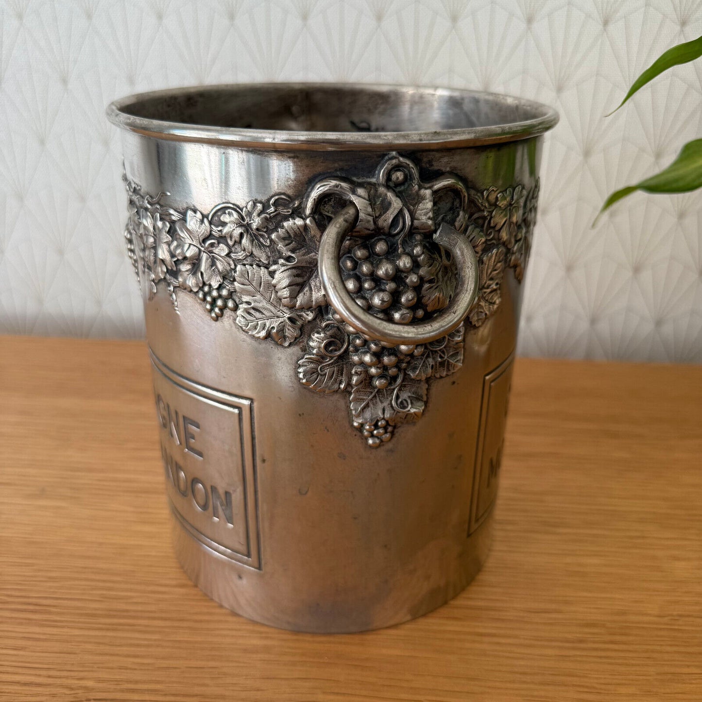 Vintage French Champagne French Ice Bucket Cooler France MOET Silverplate0904253