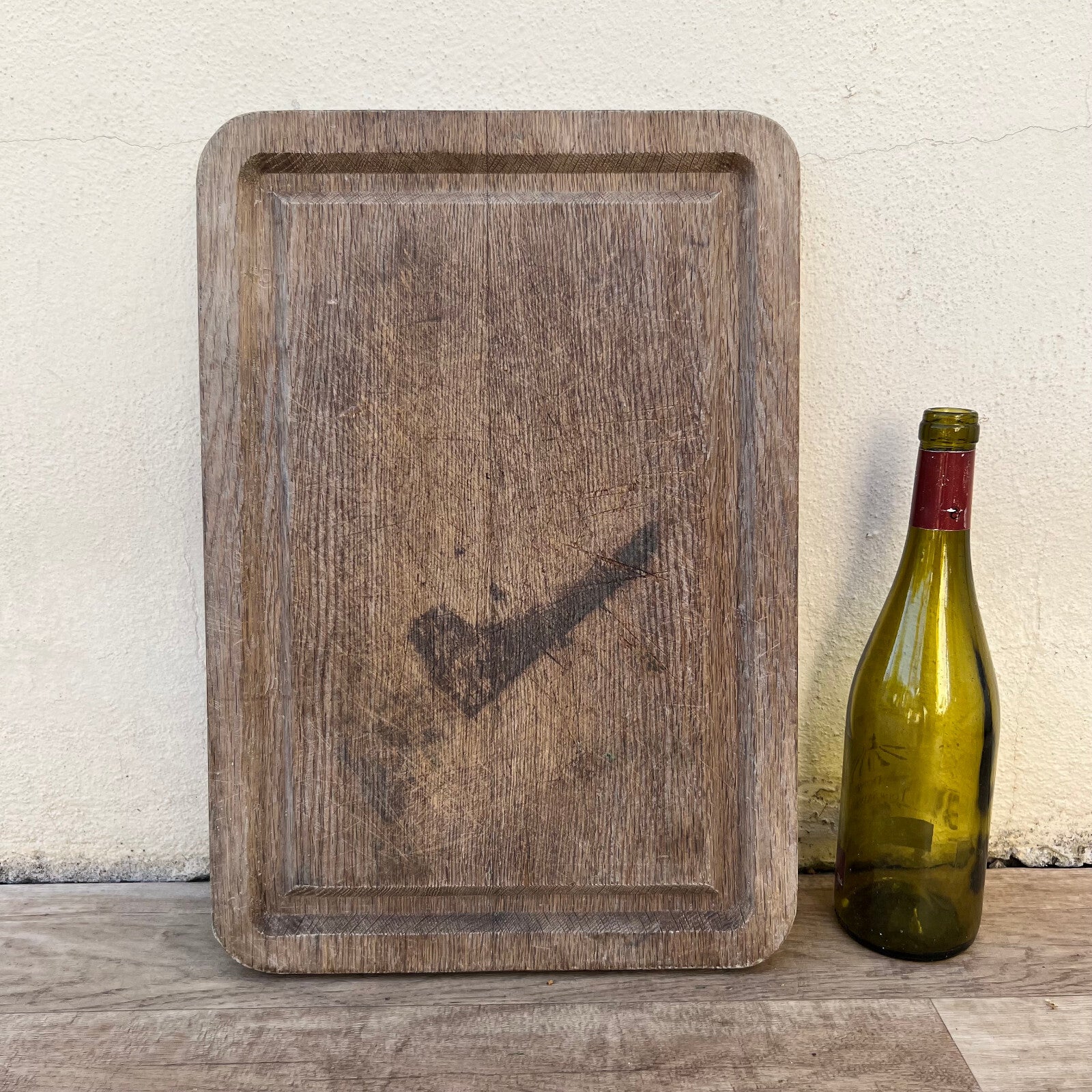 Vintage French Bread Board Wood Cutting Rustic Kitchen 2007223 Antique